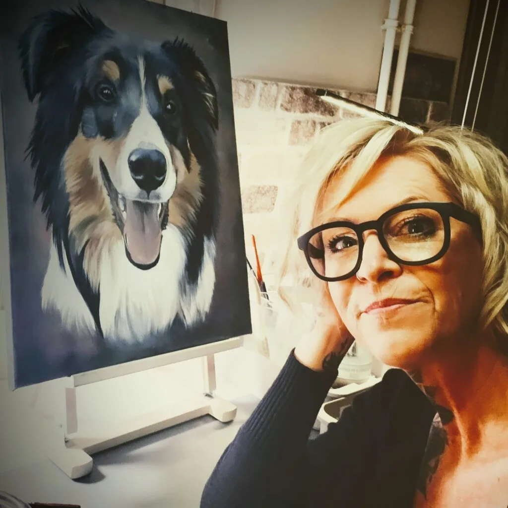 Handgemaltes Tierporträt von Art of Silly